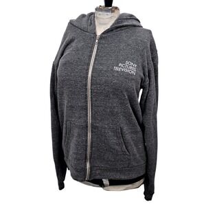 Sony Pictures Television‎ Hoodie M Grey Full Zip Royal Apparel USA Made Triblend